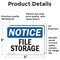 Signmission File Storage, 5 in W x Rectangle, Vinyl Decal OS-2PACK-NS-D-35-L-12499 - alternate 6